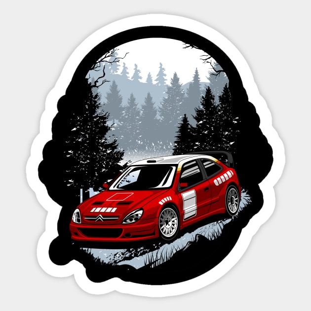 Xsara WRC 2001 Sticker by pujartwork